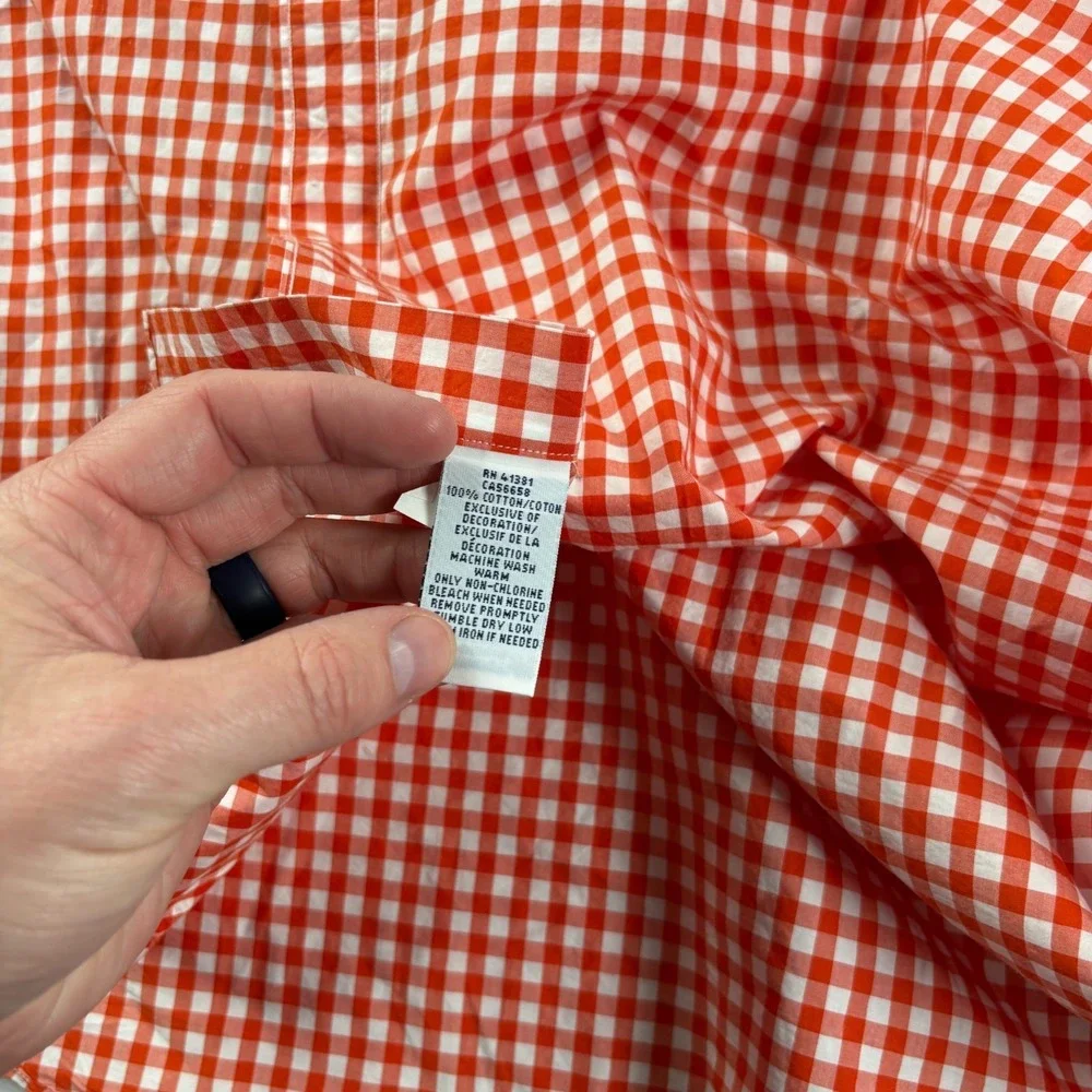 Polo Ralph Lauren Shirt Men 2XLT Tall Orange Button Up Long Sleeve Formal Casual